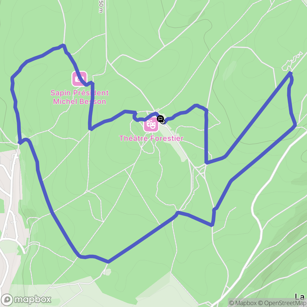 Pontarlier : carte du parcours de randonnée - France