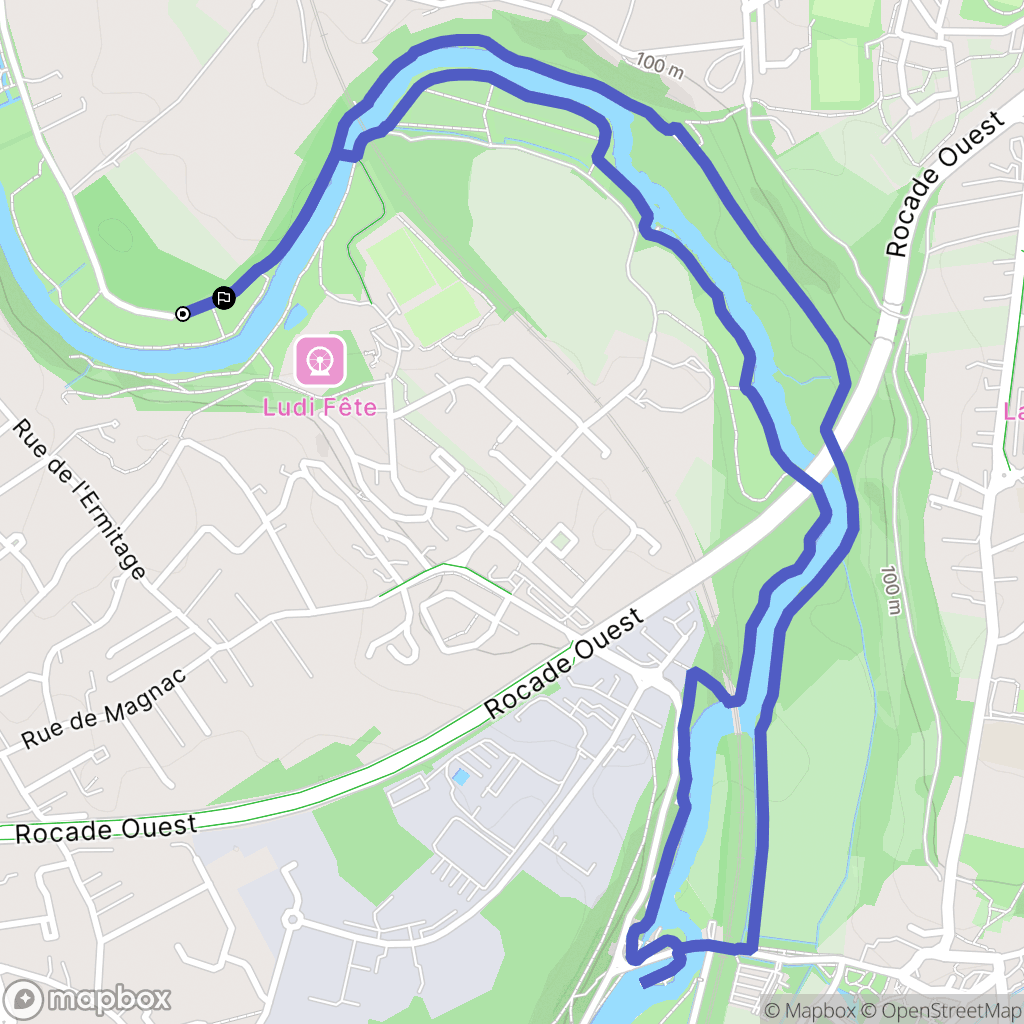 Poitiers : carte du parcours de randonnée - France