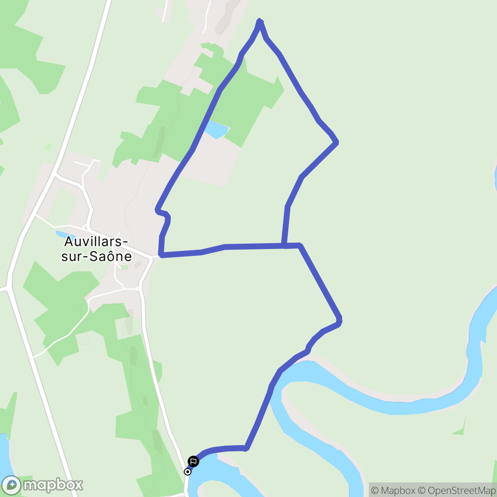 Glanon : carte du parcours de randonnée - France