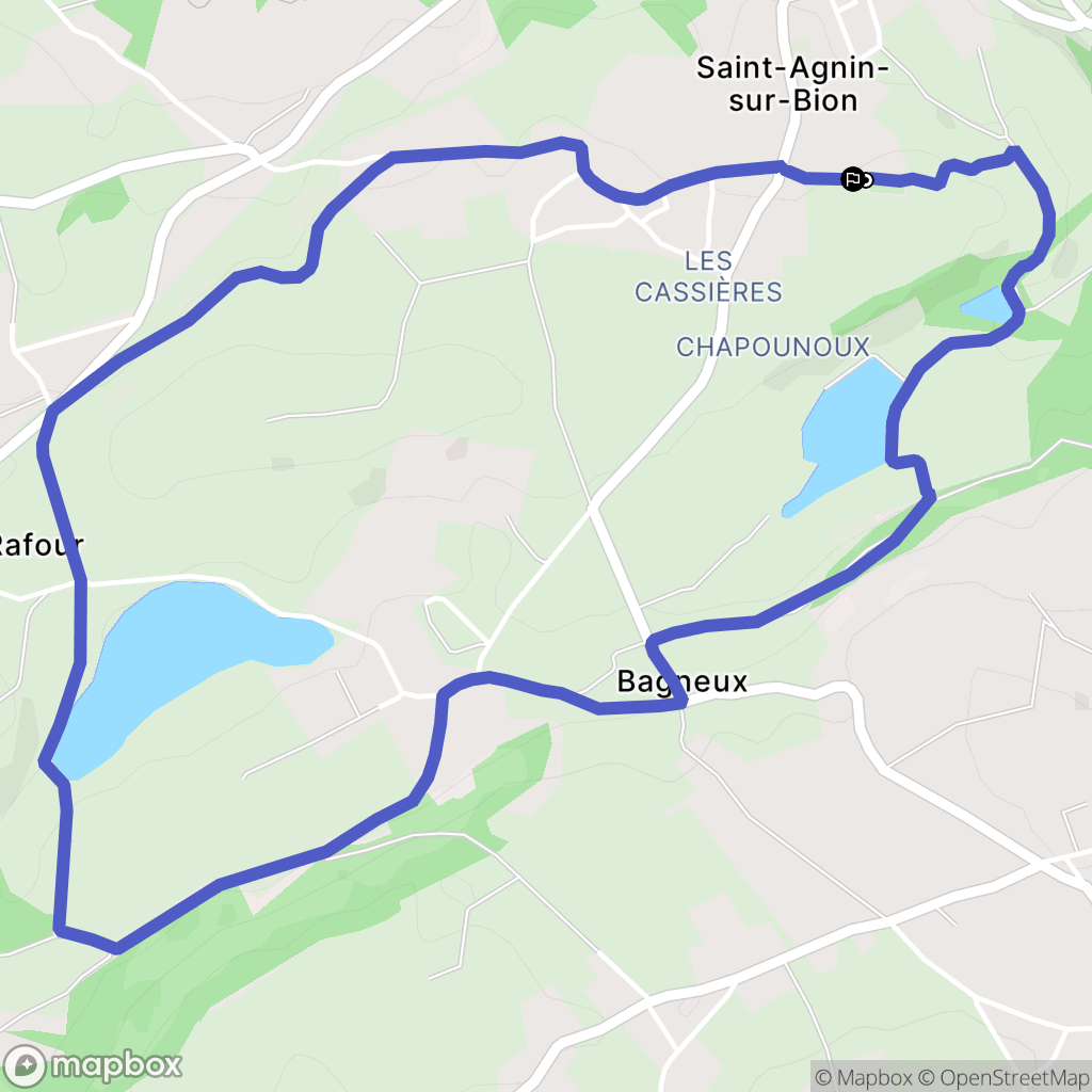 Saint-Agnin-sur-Bion : carte du parcours de randonnée - France
