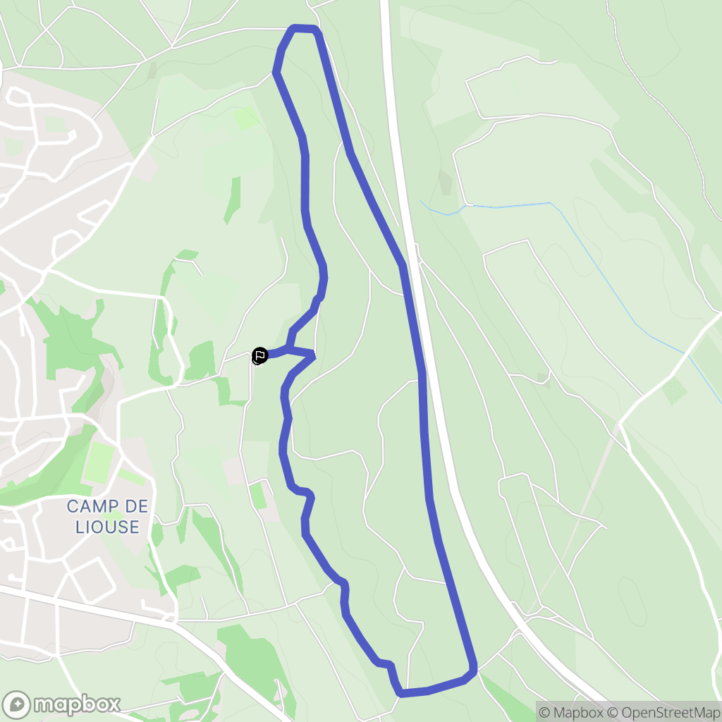 Teyran : carte du parcours de randonnée - France