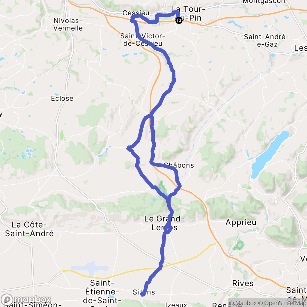 Saint-Jean-de-Soudain : carte du parcours de randonnée - France
