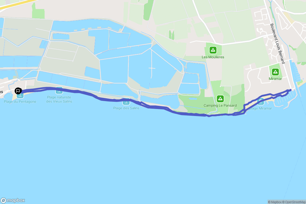 Hyères : carte du parcours de randonnée - France