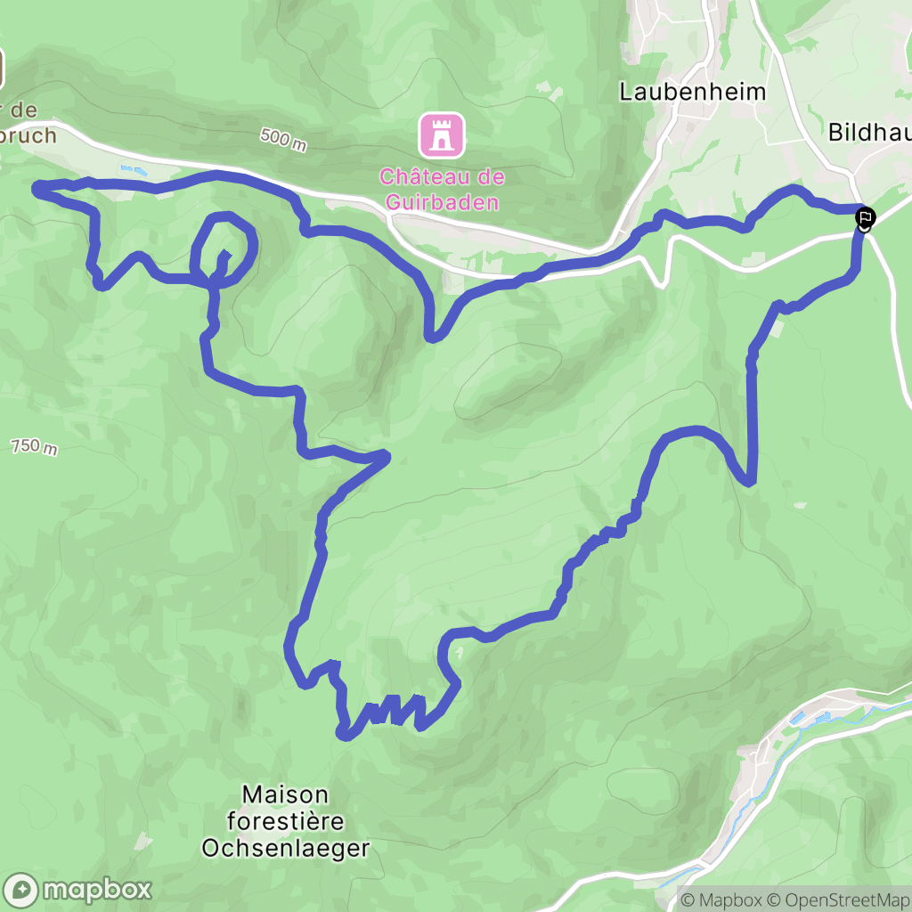 Rosheim : carte du parcours de randonnée - France