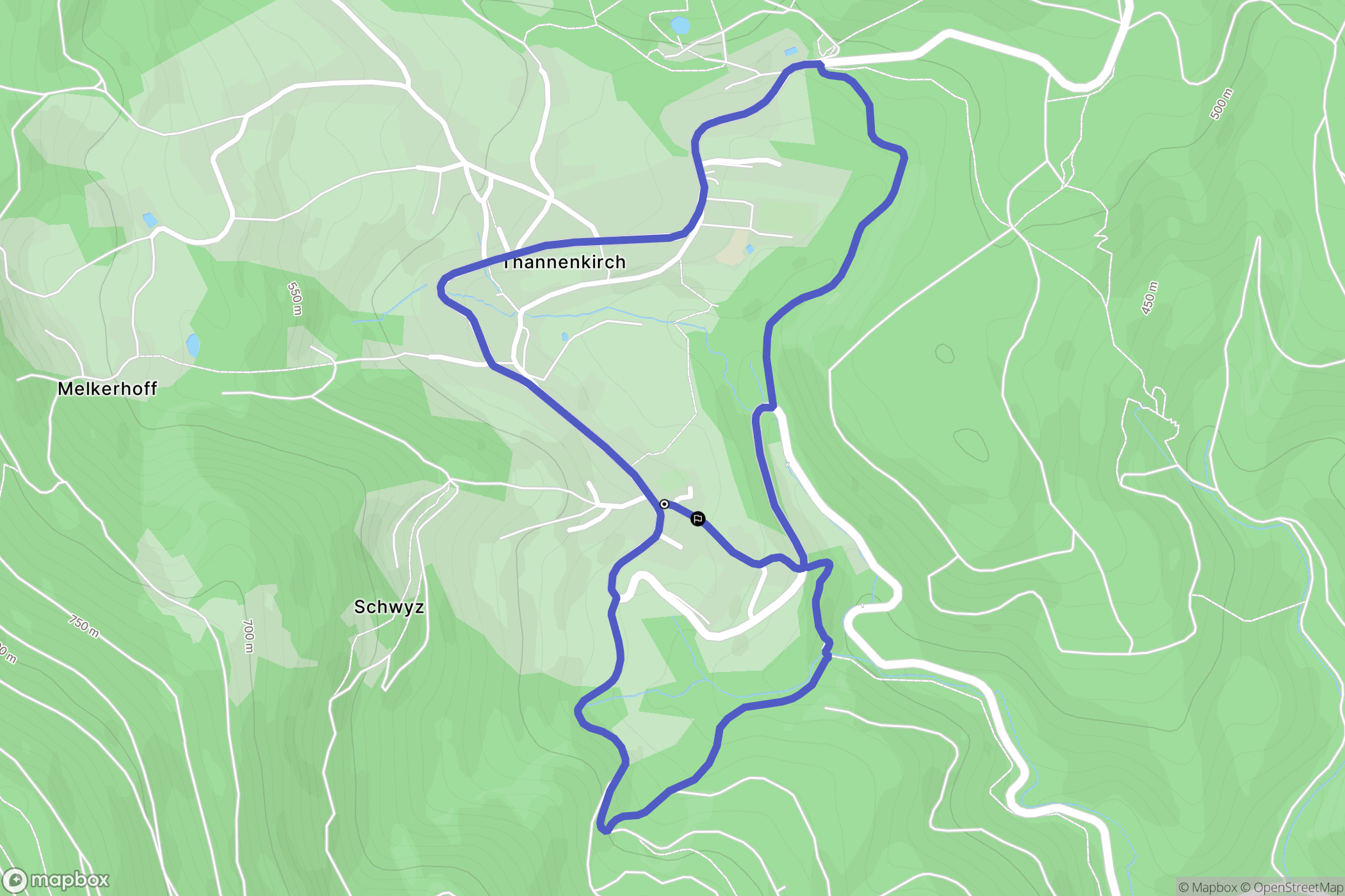 Thannenkirch : carte du parcours de randonnée - France