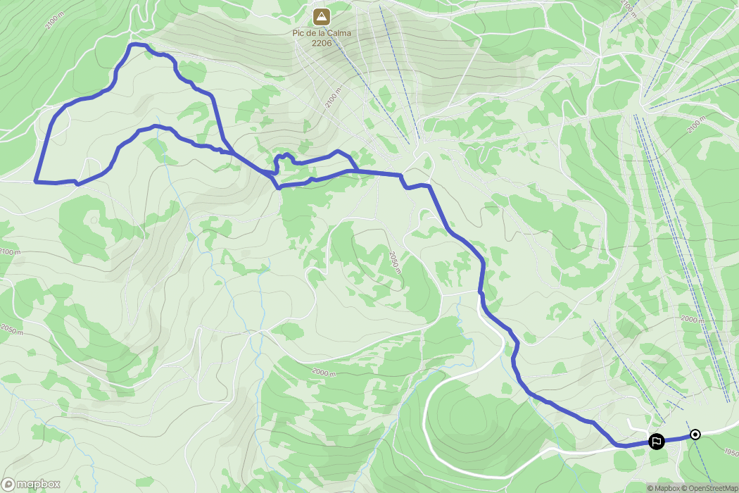 Font-Romeu-Odeillo-Via : carte du parcours de randonnée - France