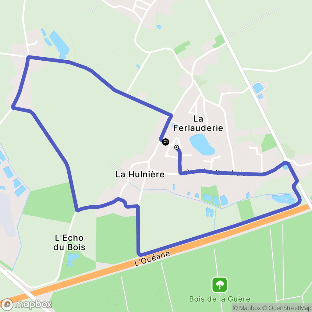 Mésanger : carte du parcours de randonnée - France