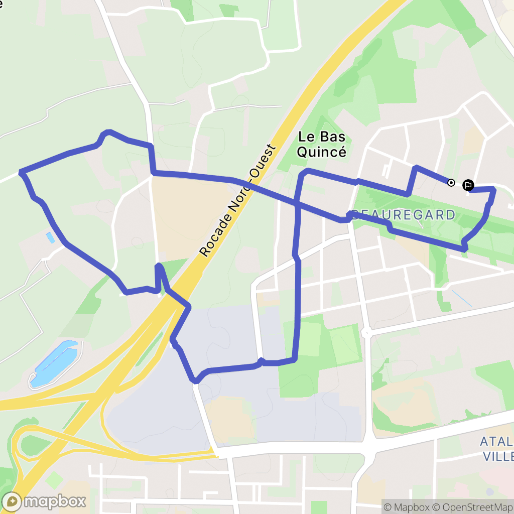 Rennes : carte du parcours de randonnée - France