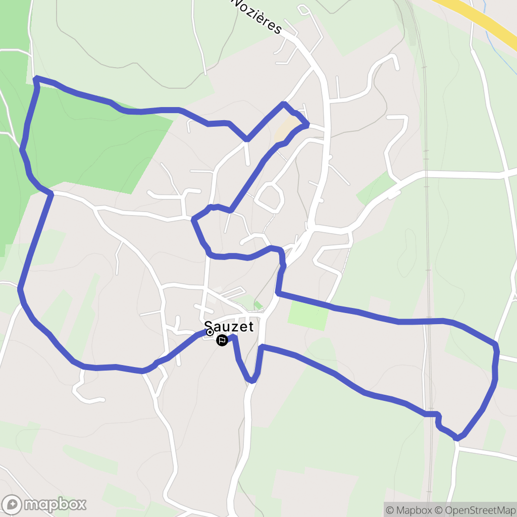 Sauzet : carte du parcours de randonnée - France