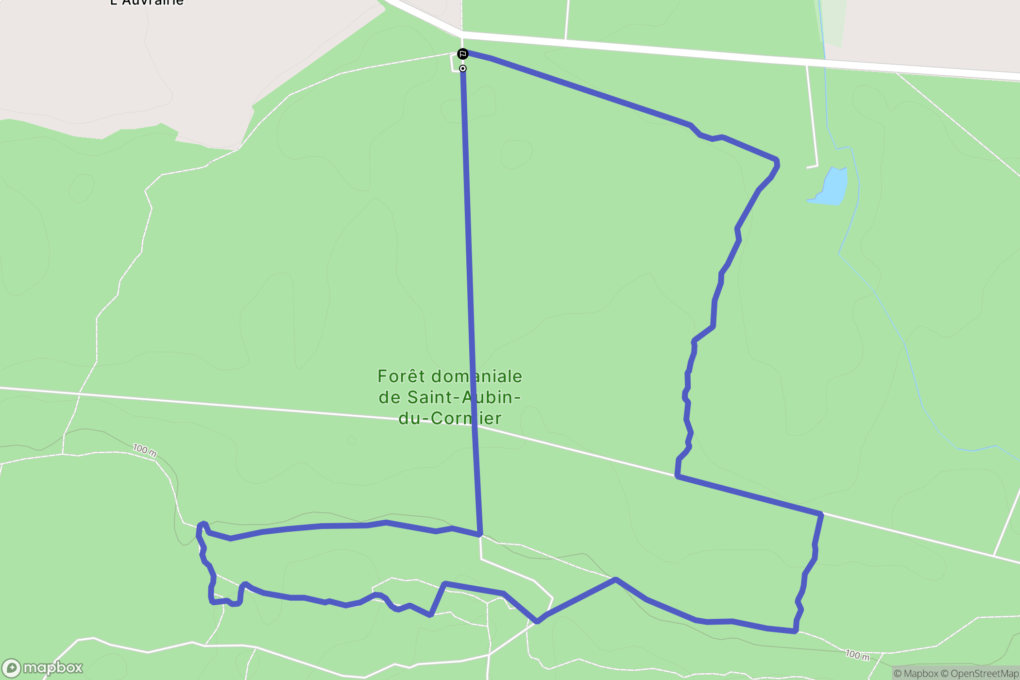 Saint-Aubin-du-Cormier : carte du parcours de randonnée - France