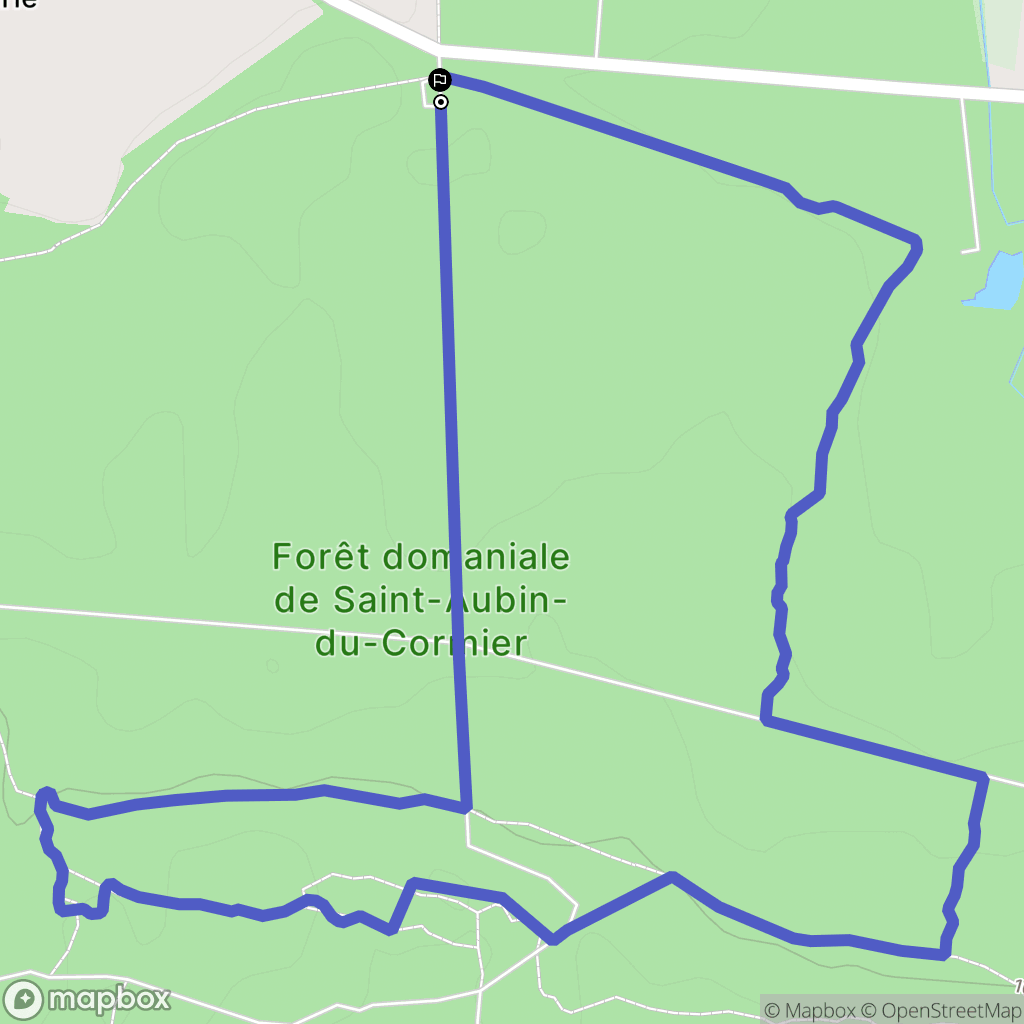 Saint-Aubin-du-Cormier : carte du parcours de randonnée - France