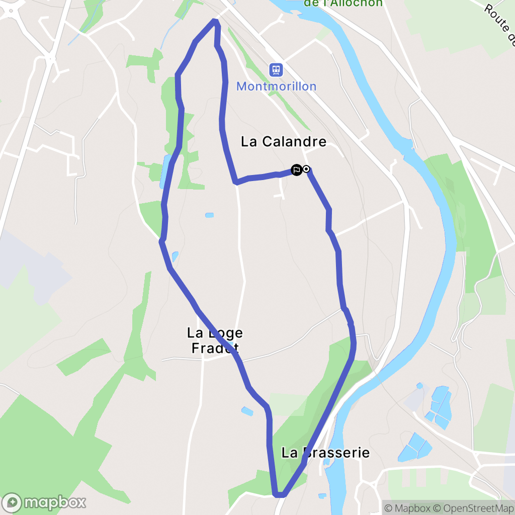 Saulgé : carte du parcours de randonnée - France