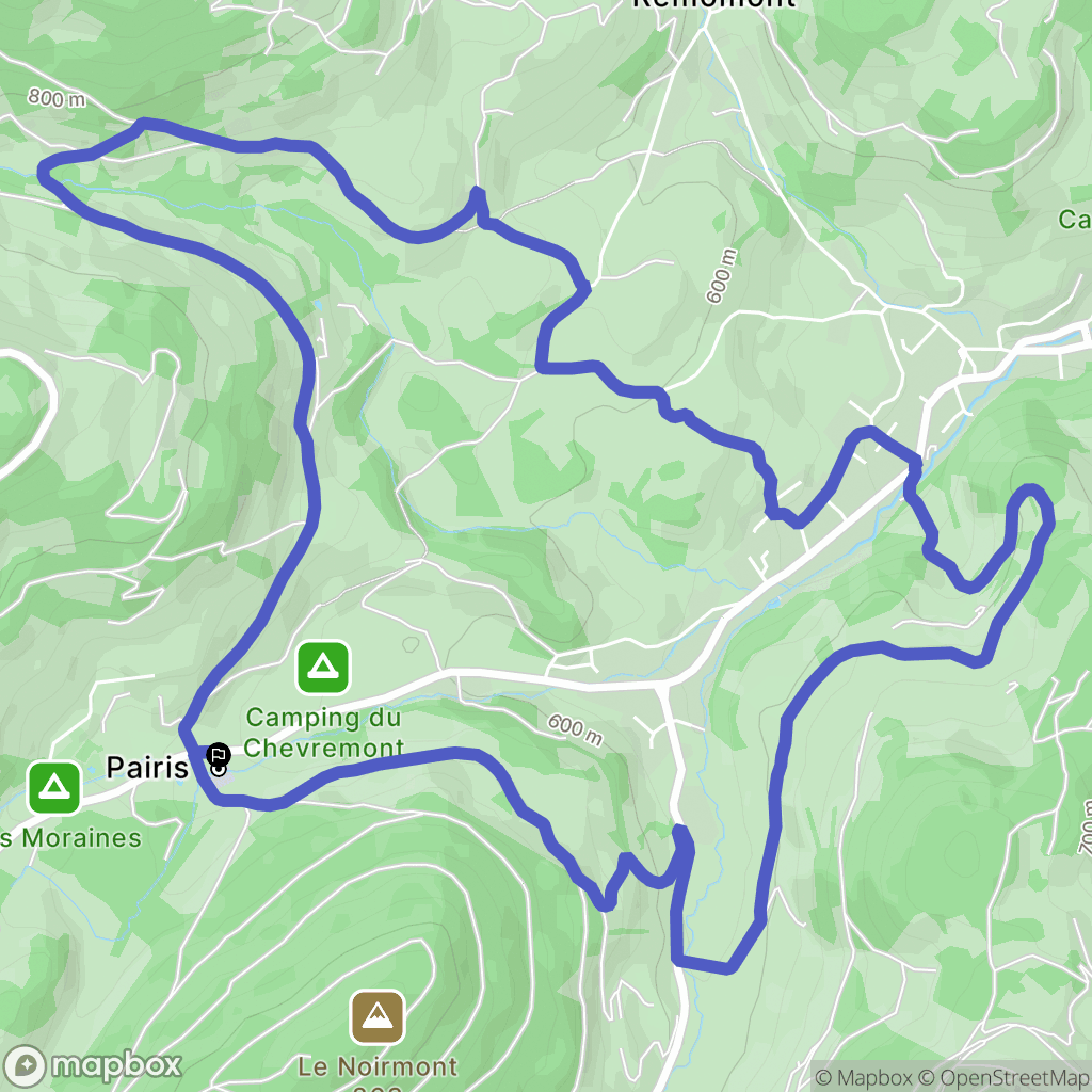 Orbey : carte du parcours de randonnée - France