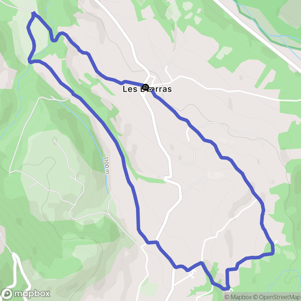 Le Noyer : carte du parcours de randonnée - France