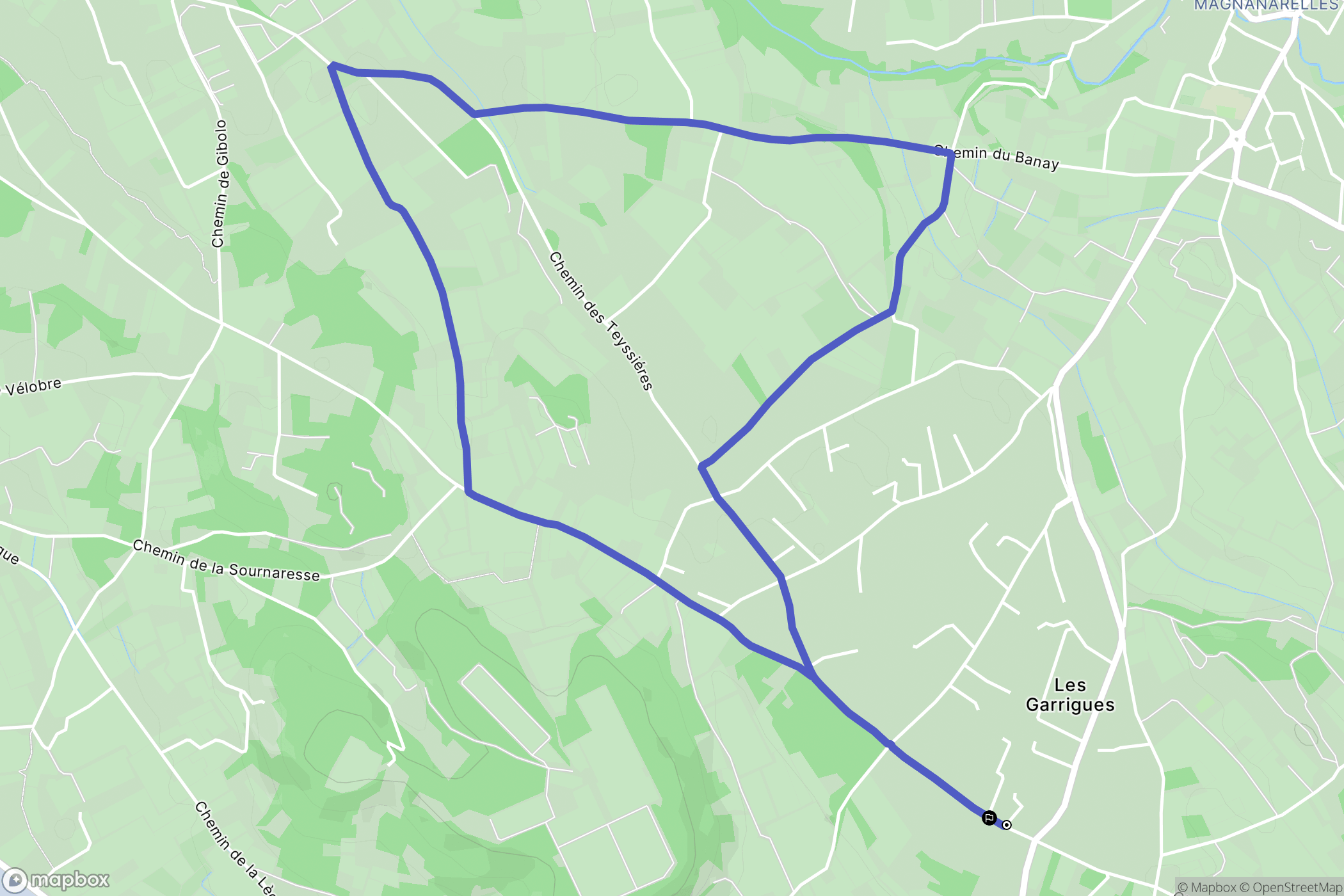 Mazan : carte du parcours de randonnée - France