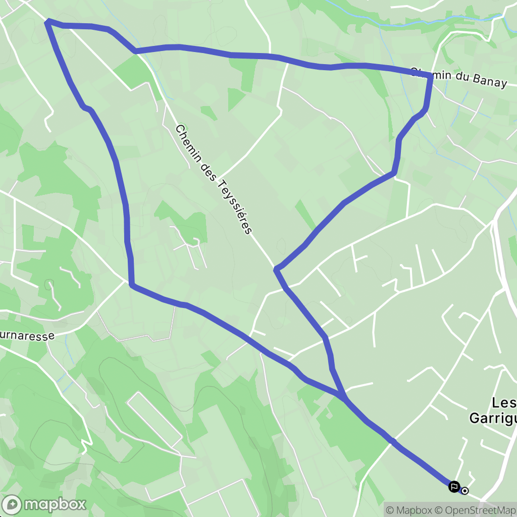Mazan : carte du parcours de randonnée - France