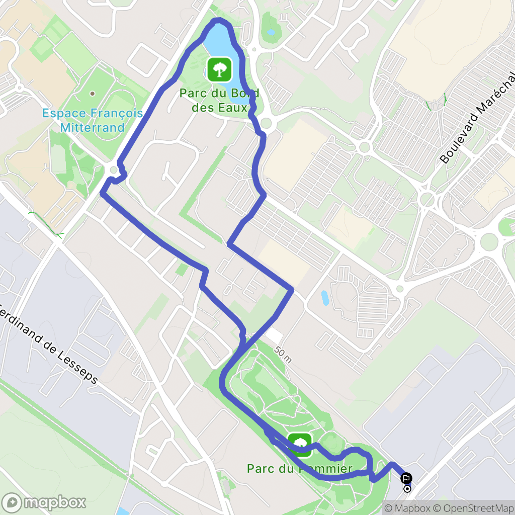 Hénin-Beaumont : carte du parcours de randonnée - France