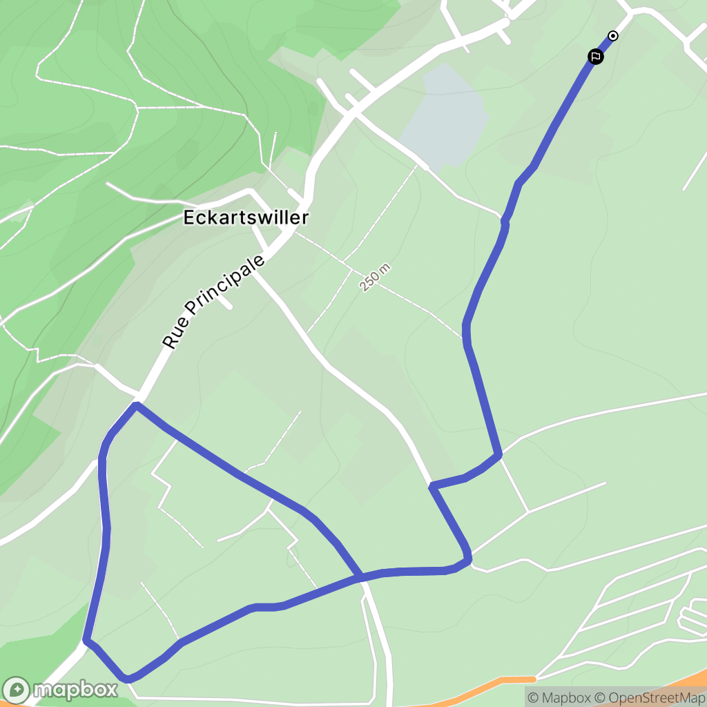 Saint-Jean-Saverne : carte du parcours de randonnée - France