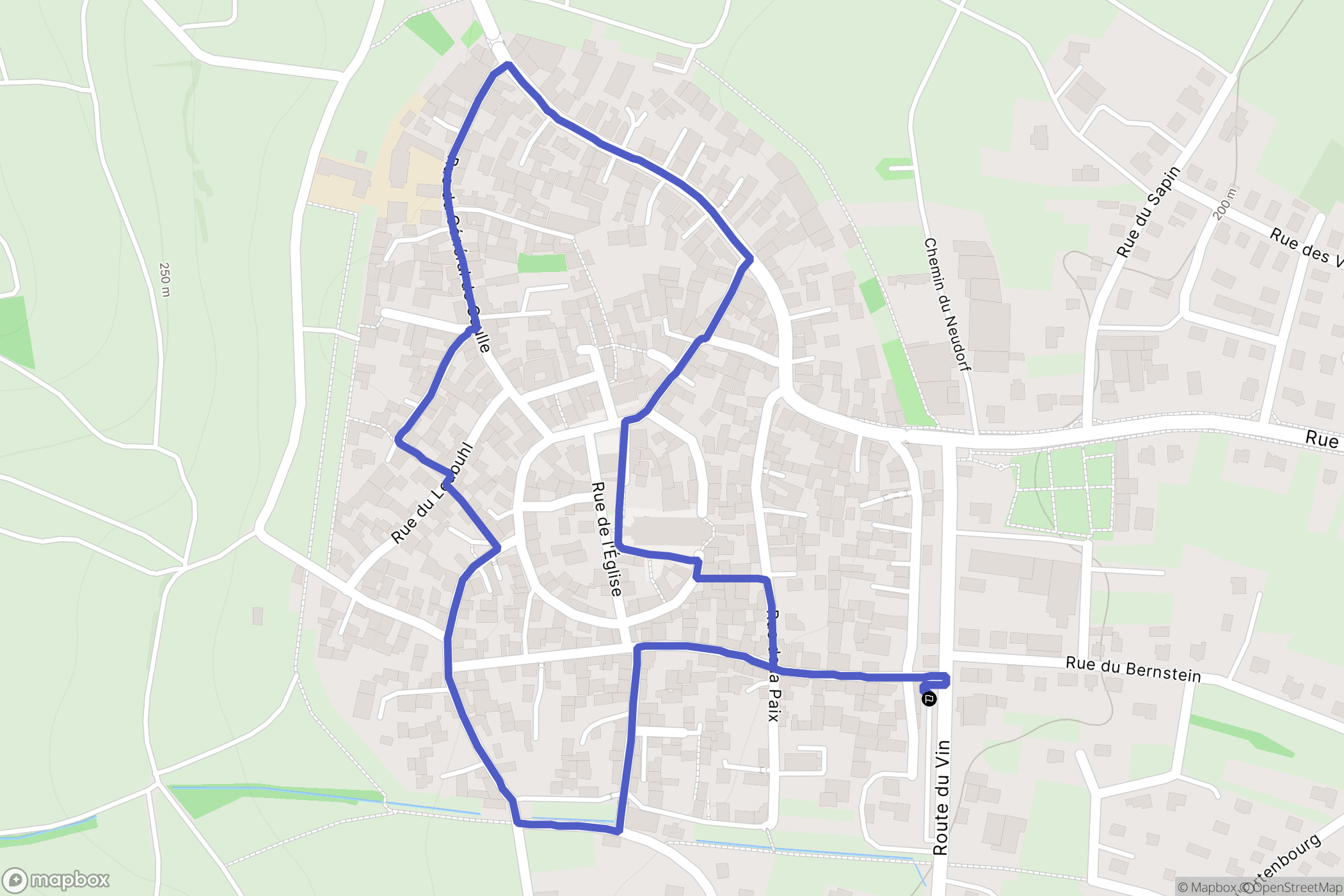 Dambach-la-ville : carte du parcours de randonnée - France