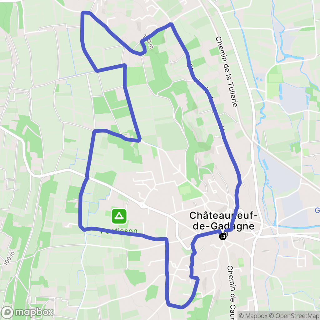 Châteauneuf-de-Gadagne : carte du parcours de randonnée - France