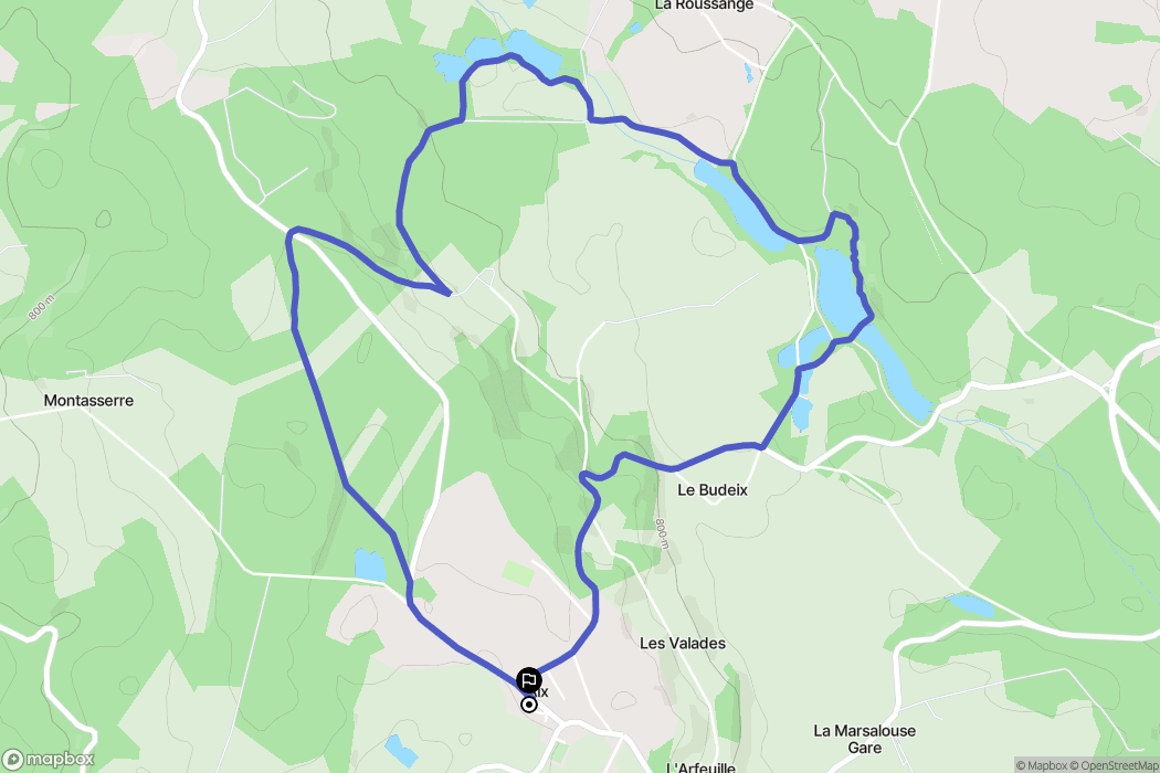 Aix : carte du parcours de randonnée - France