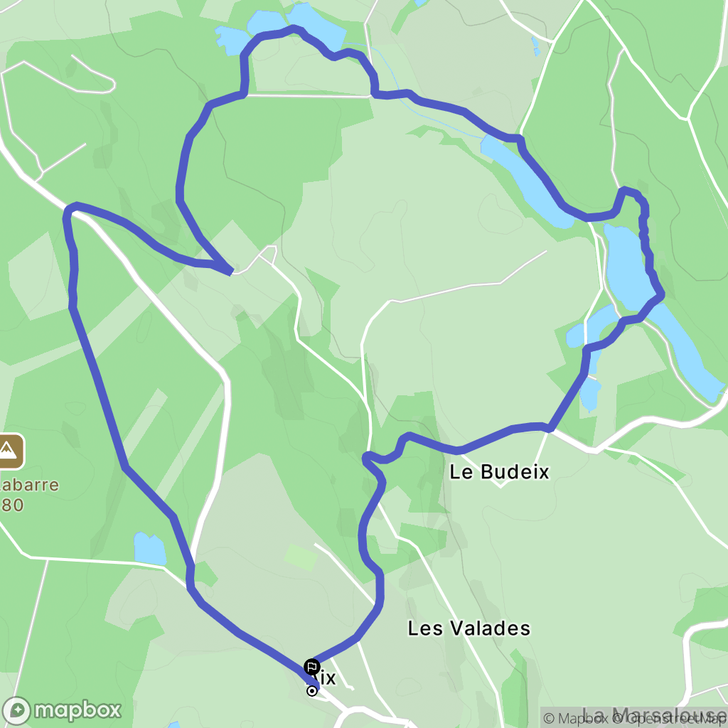 Aix : carte du parcours de randonnée - France