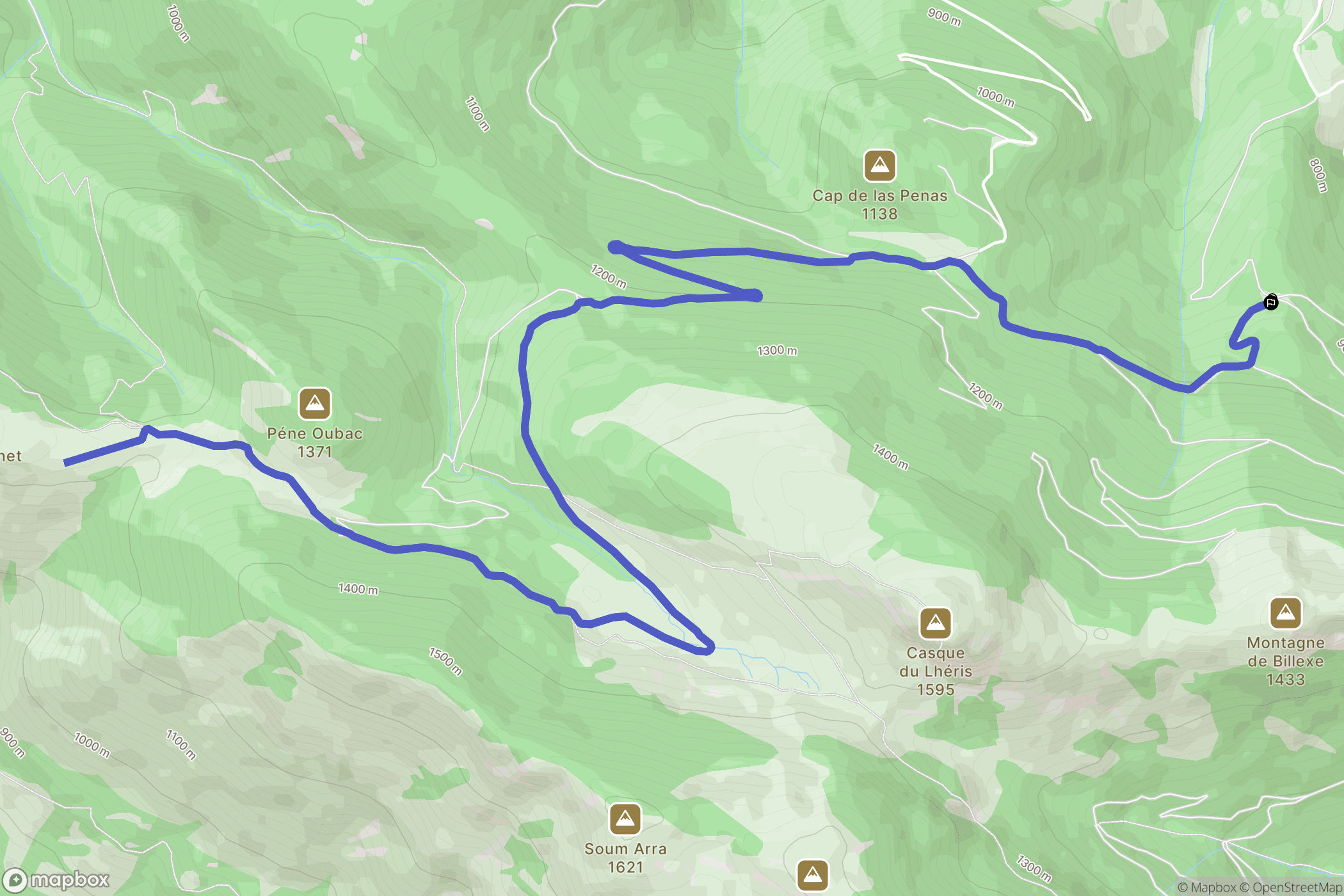 Asque : carte du parcours de randonnée - France