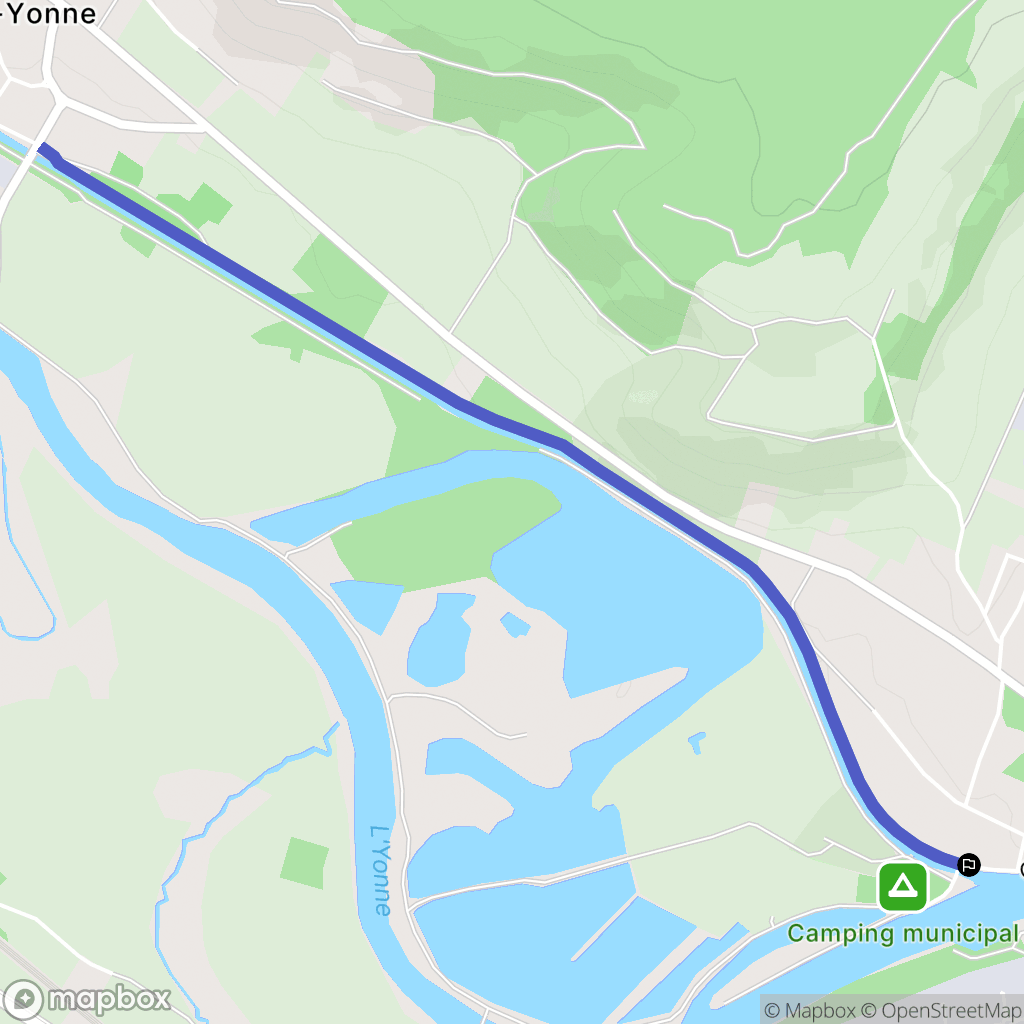 Joigny : carte du parcours de randonnée - France