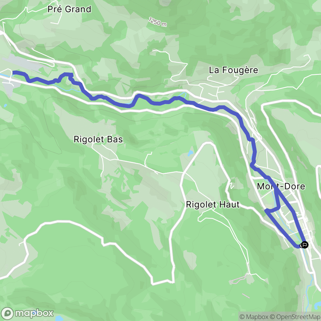 Mont-Dore : carte du parcours de randonnée - France