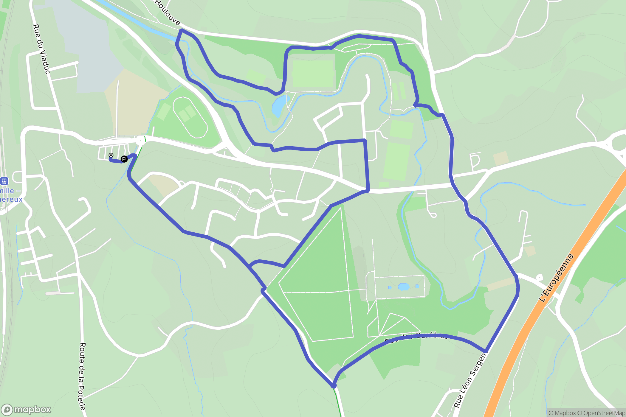 Wimille : carte du parcours de randonnée - France