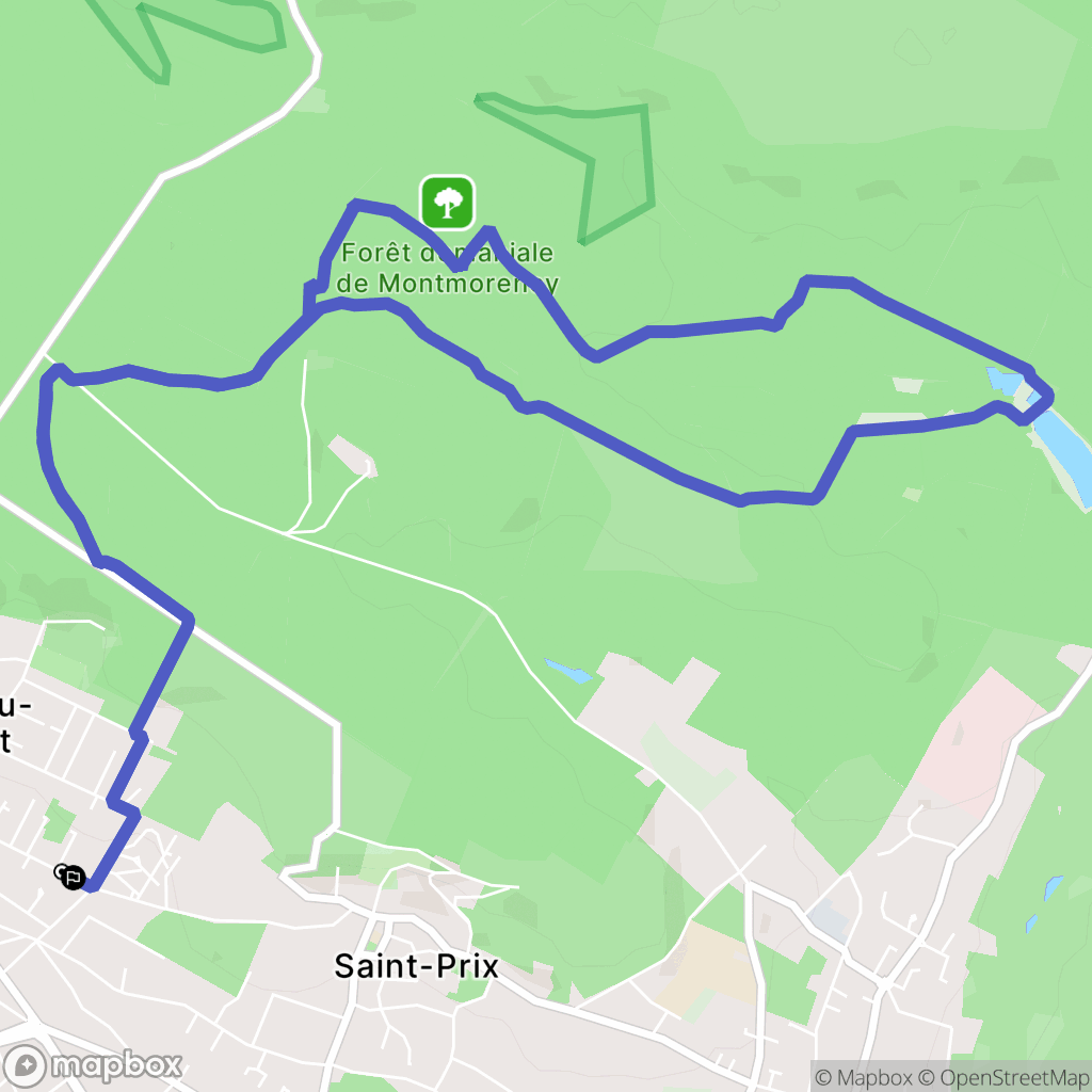 Saint-Leu-la-Forêt : carte du parcours de randonnée - France