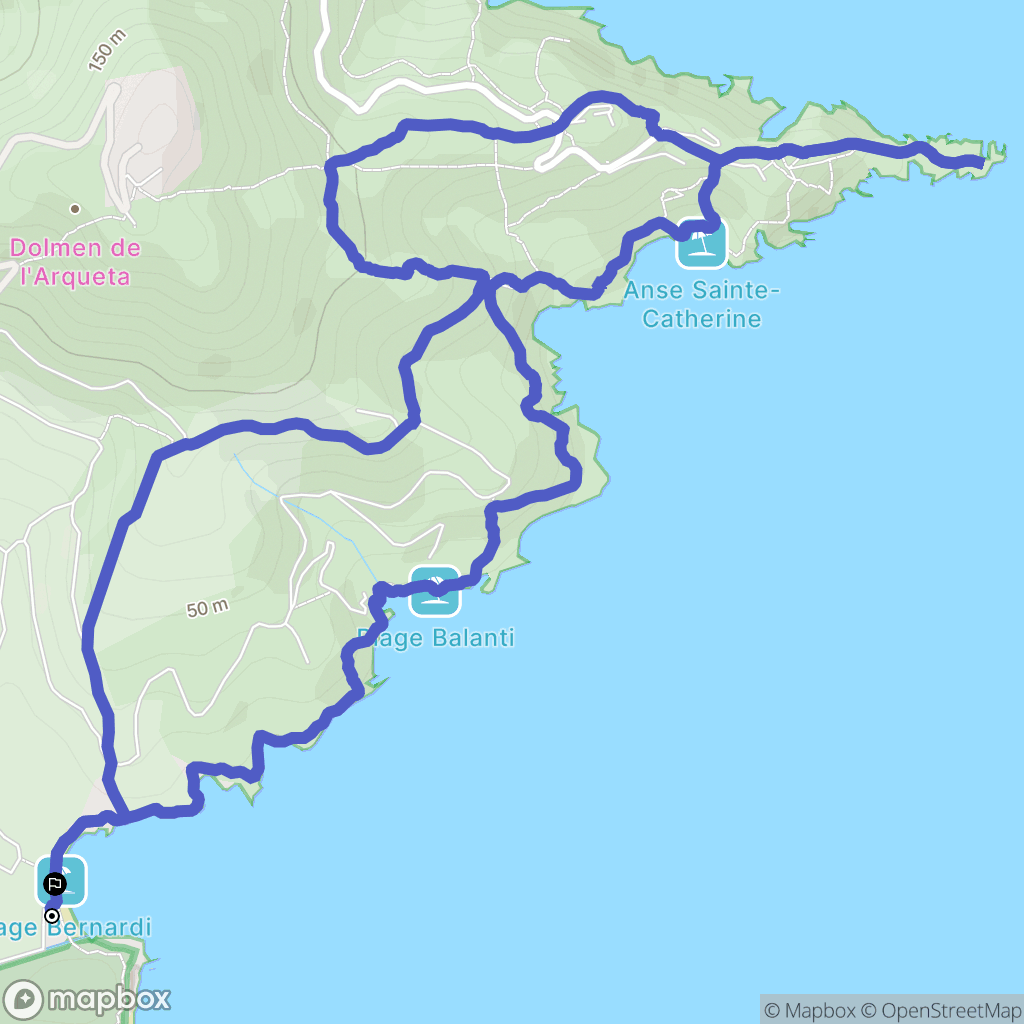 Port-Vendres : carte du parcours de randonnée - France
