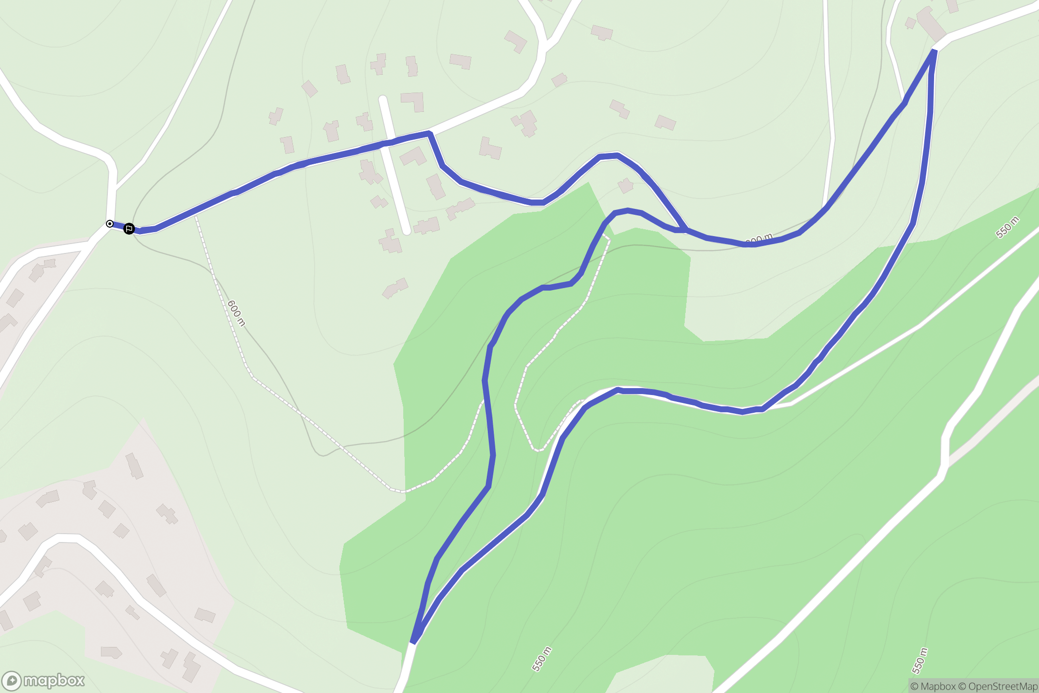 la tour en Jarez : carte du parcours de randonnée - France