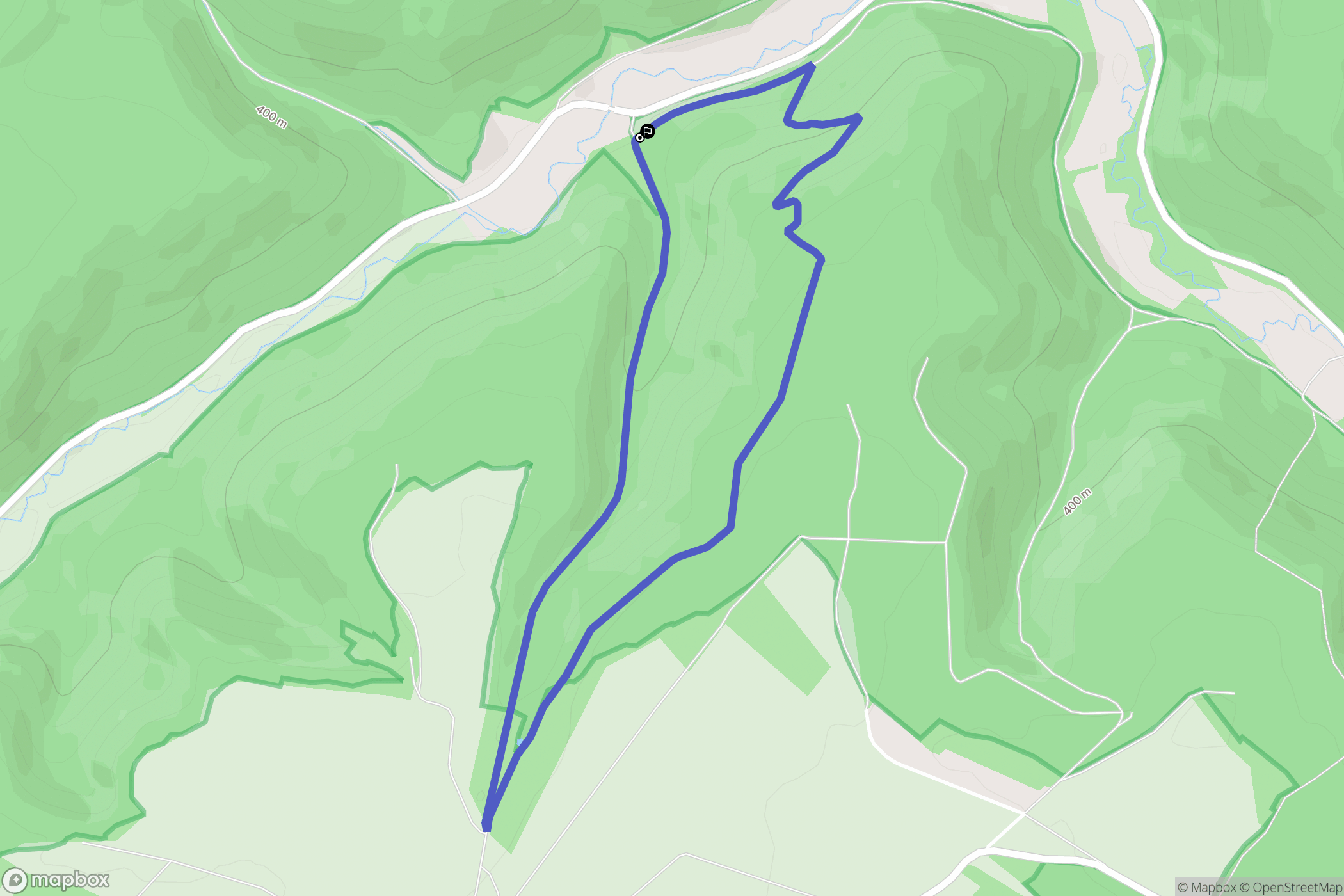 Étaules : carte du parcours de randonnée - France