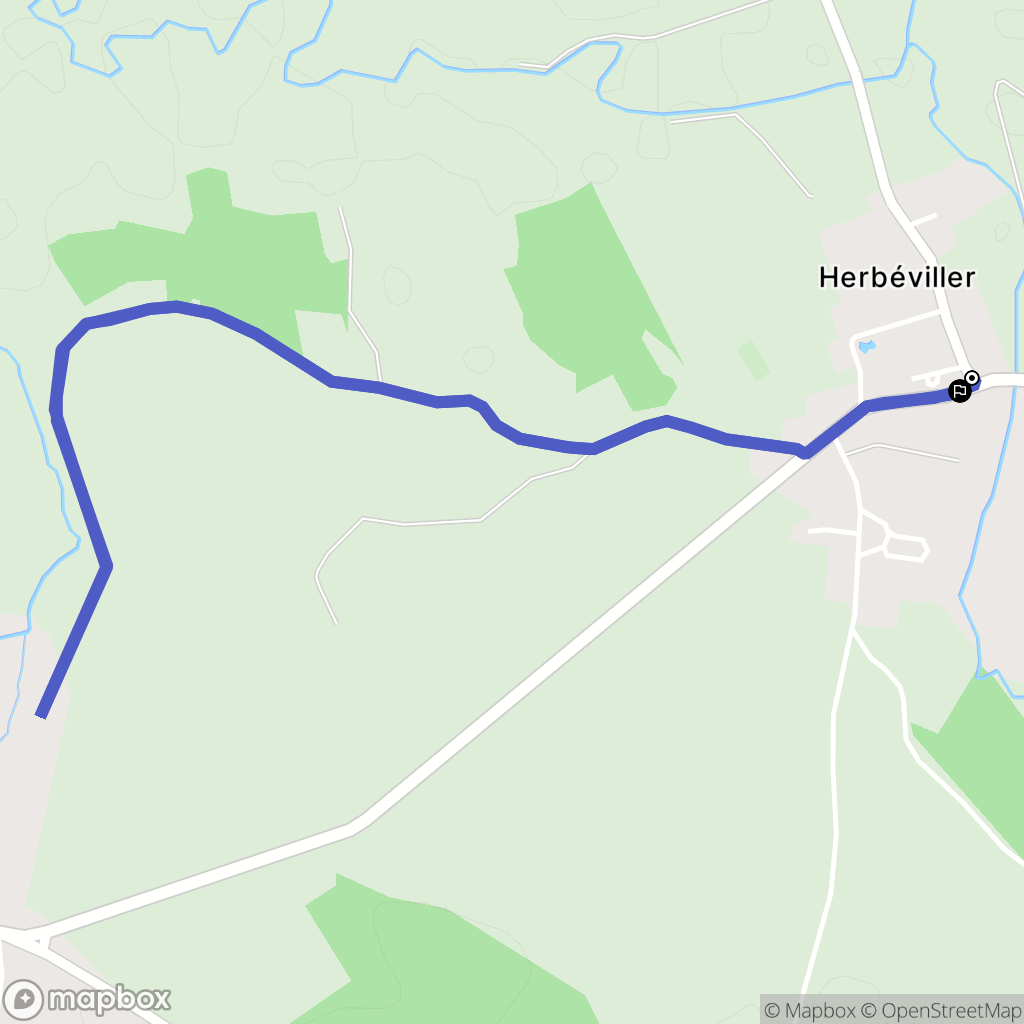 Herbéviller : carte du parcours de randonnée - France