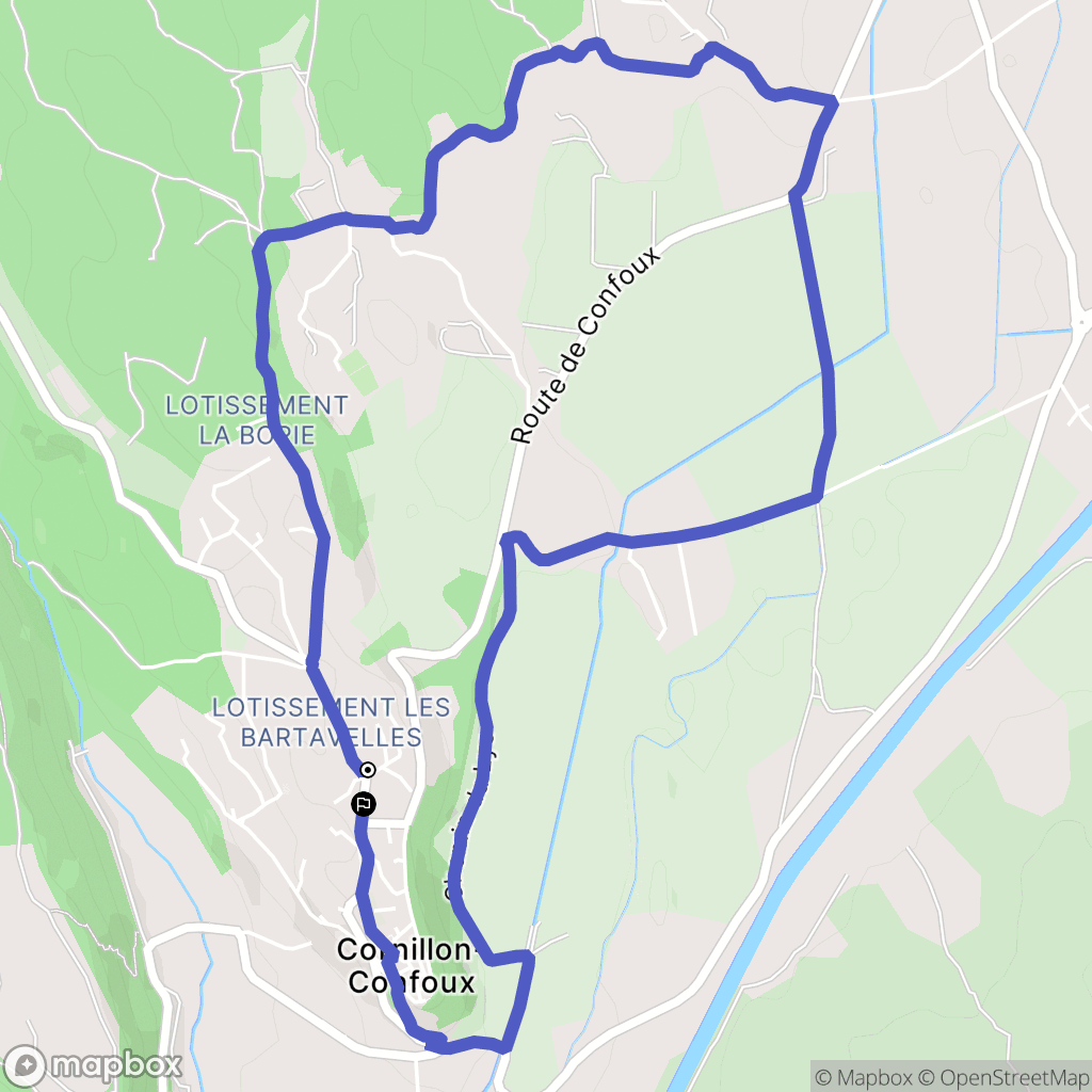 Cornillon-Confoux : carte du parcours de randonnée - France