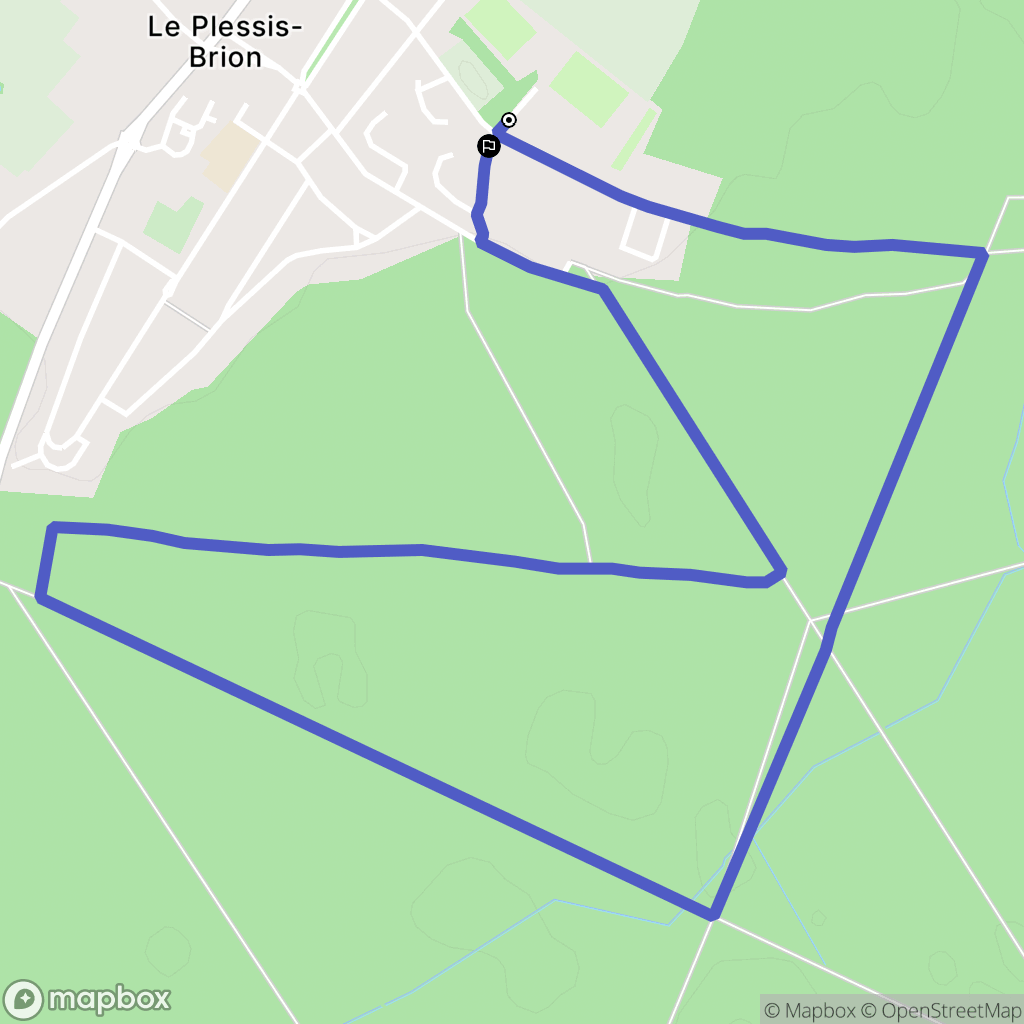 Le Plessis-Brion : carte du parcours de randonnée - France