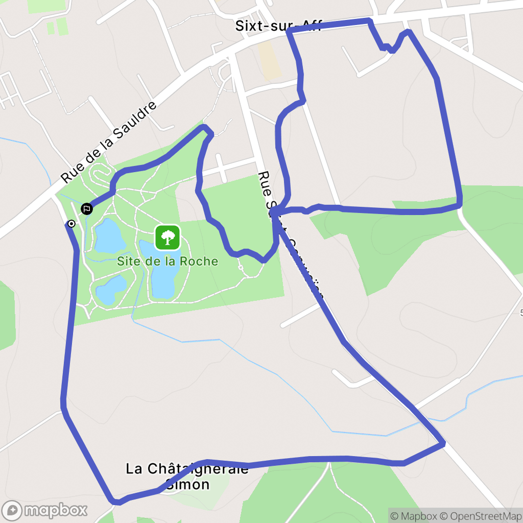 Sixt-sur-Aff : carte du parcours de randonnée - France
