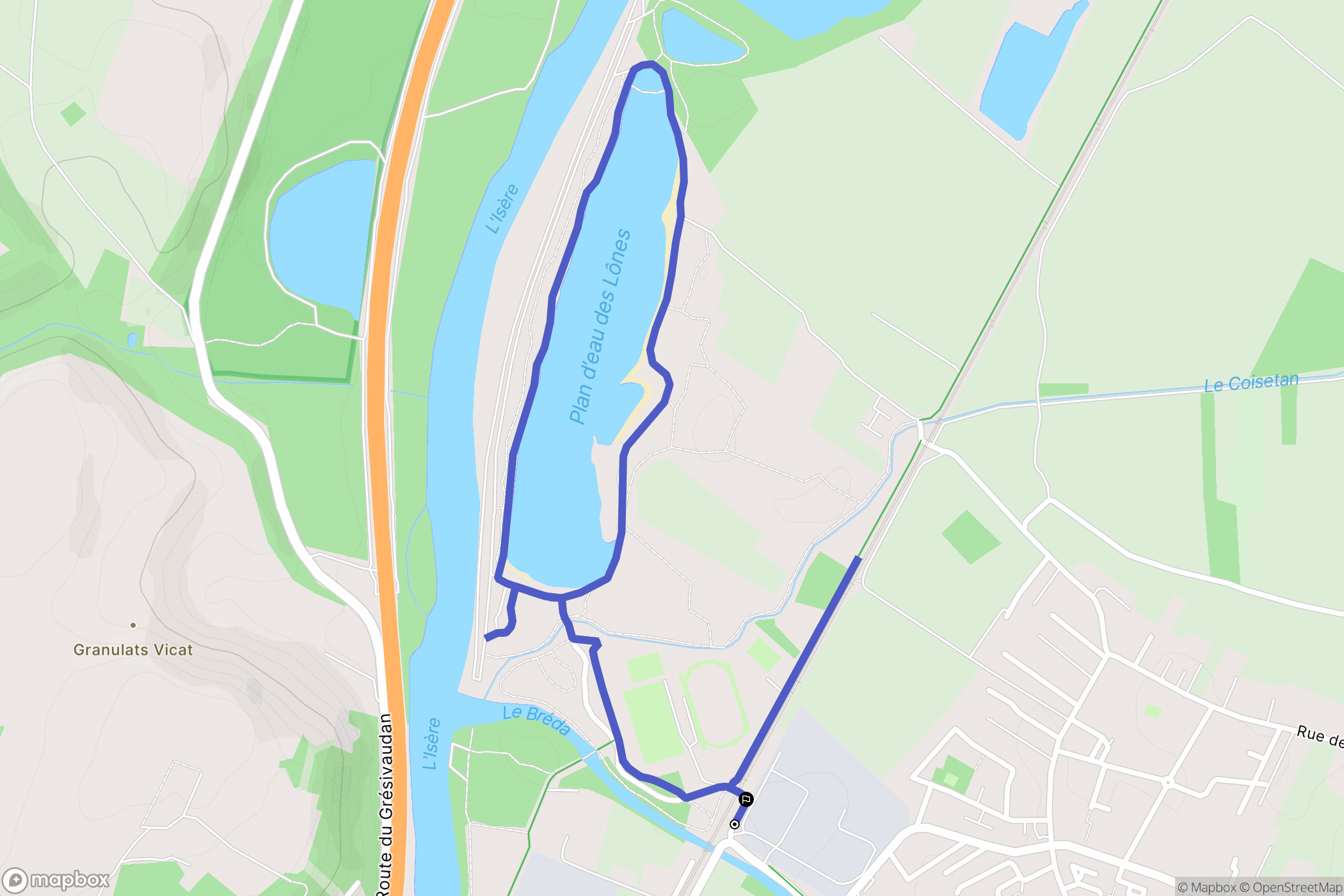 Pontcharra : carte du parcours de randonnée - France
