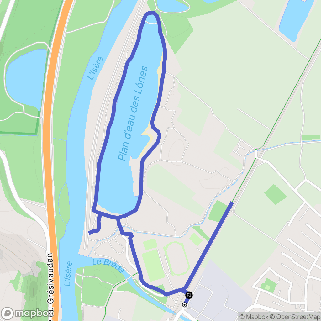 Pontcharra : carte du parcours de randonnée - France