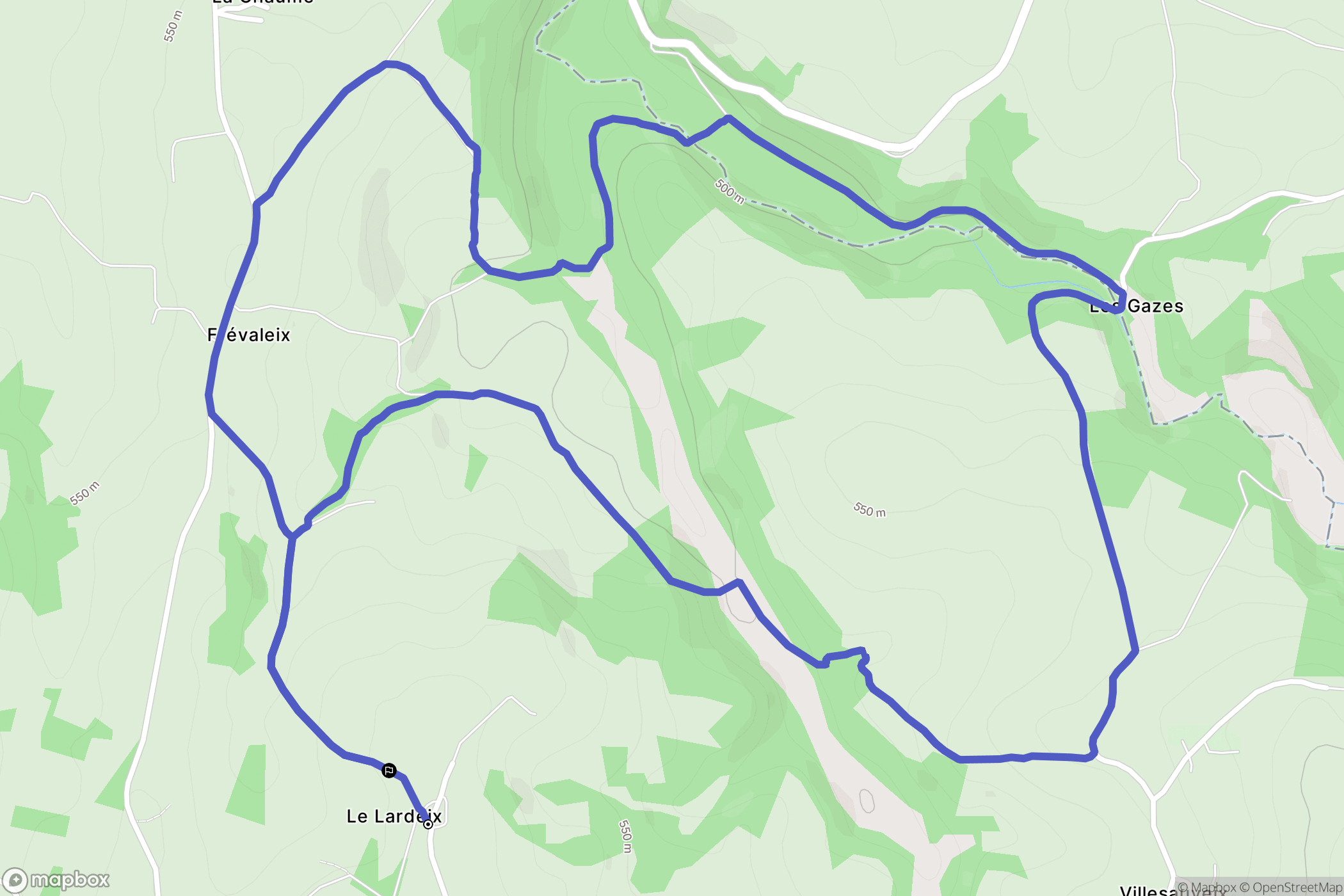Charron : carte du parcours de randonnée - France