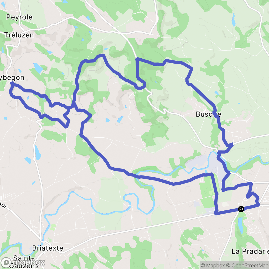 Graulhet : carte du parcours de randonnée - France