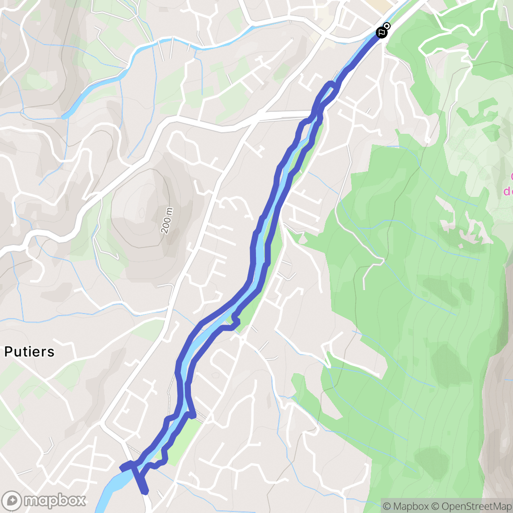 Saint-Péray : carte du parcours de randonnée - France