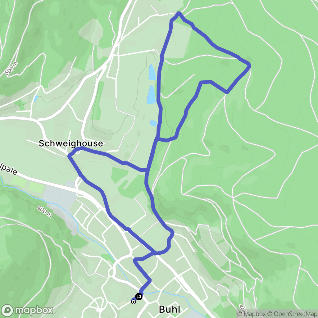 Buhl : carte du parcours de randonnée - France