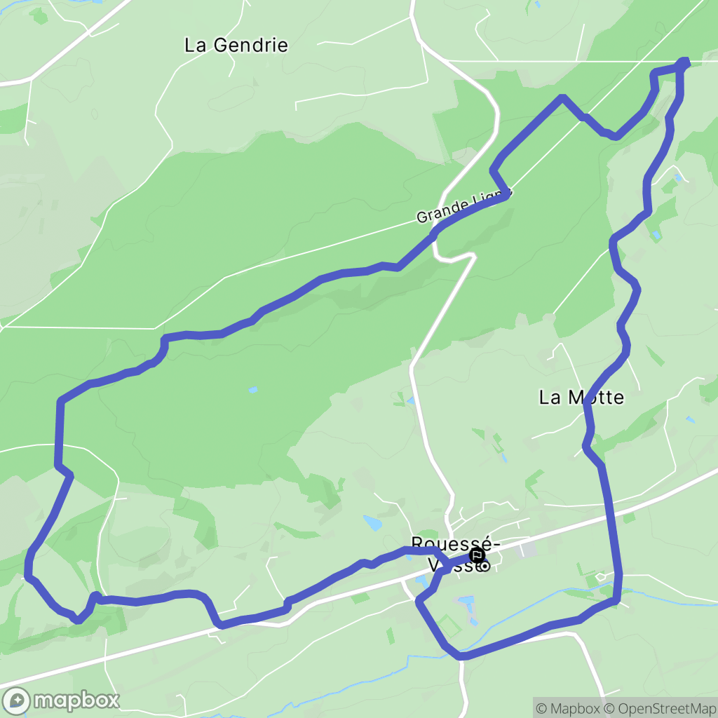 Rouessé-Vassé : carte du parcours de randonnée - France