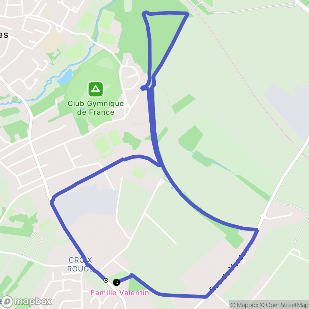 Mandres-les-Roses : carte du parcours de randonnée - France