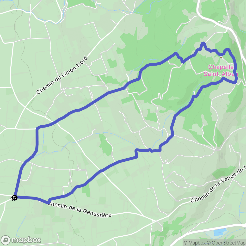 Mazan : carte du parcours de randonnée - France