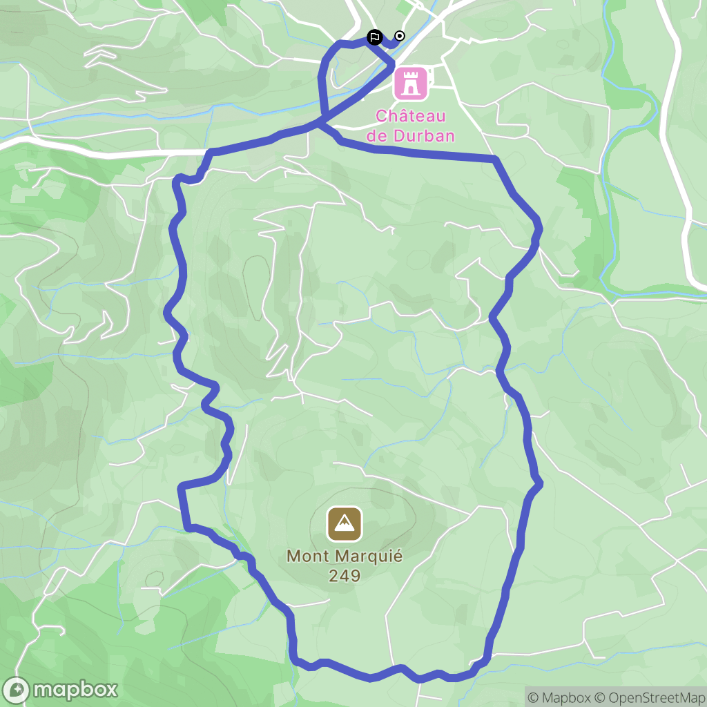 Durban-Corbières : carte du parcours de randonnée - France