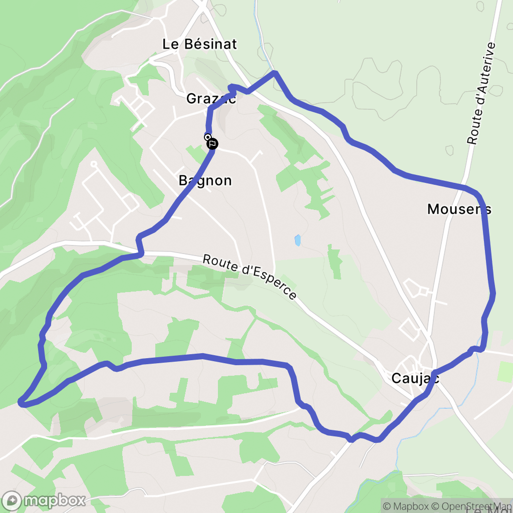 Grazac : carte du parcours de randonnée - France