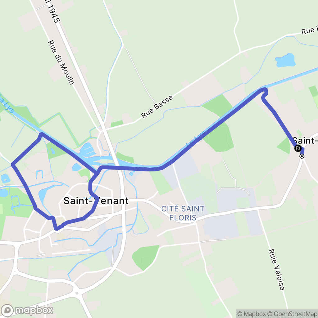 Saint-Floris : carte du parcours de randonnée - France